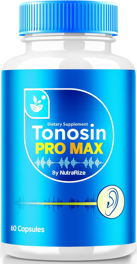 Premium NutraRize Tonosin Pro Max Capsules for Inner Ear Health - All-Natural Supplement with Premium Hearing Support - 60 Capsules, TonosinProMax Reviews