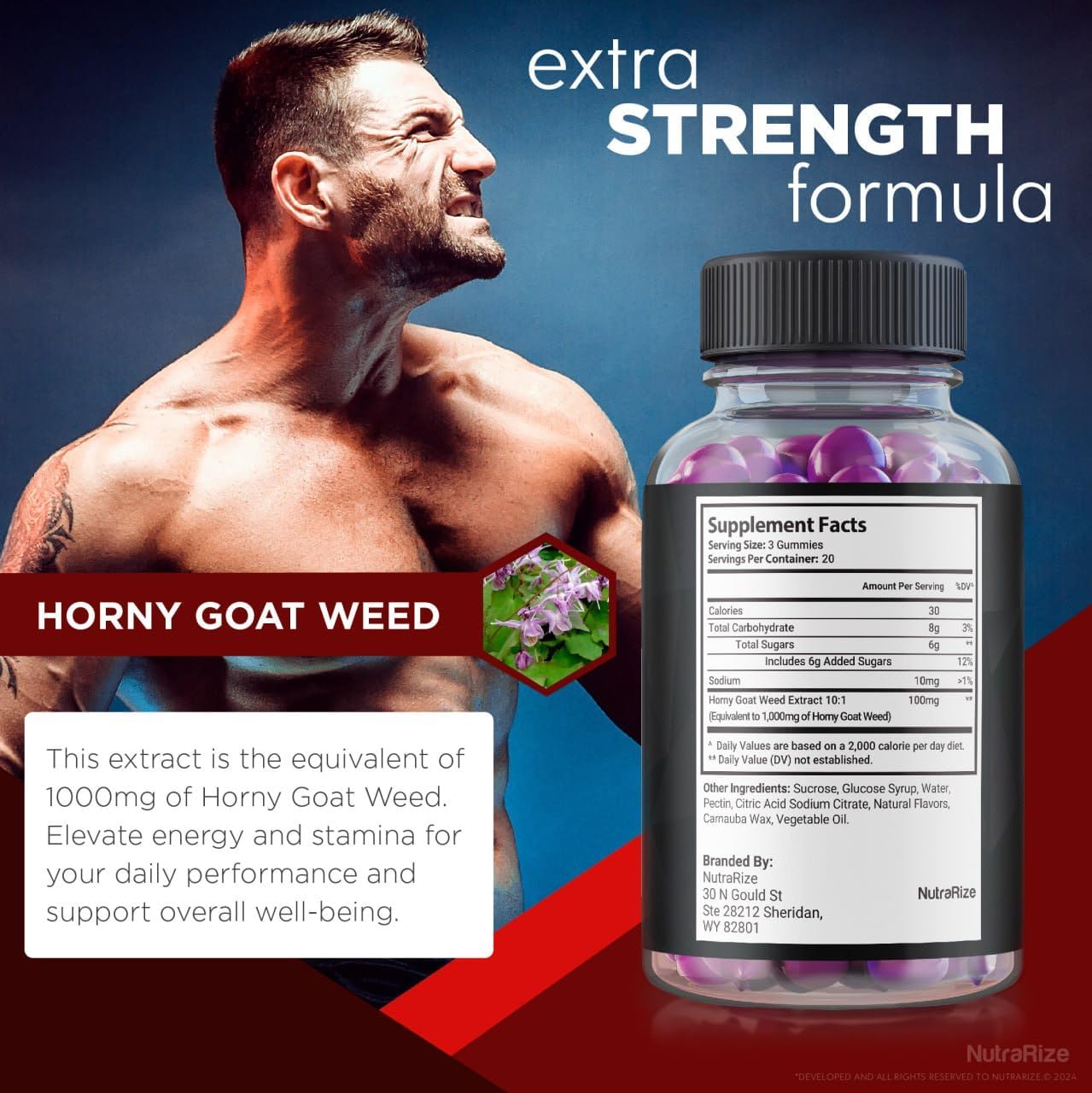 Premium NutraRize VasoManix Gummies for Men - All Natural Male Supplement to Boost Performance, Confidence, and Health - Official Reviews - 60 Gummies