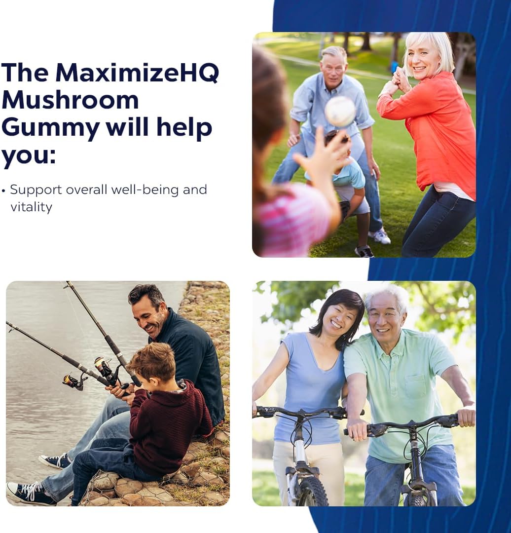 Premium Organic Time-Release Mushroom Gummies - 10 Mushroom Blend - Gluten Free - Maximum HQ Formula