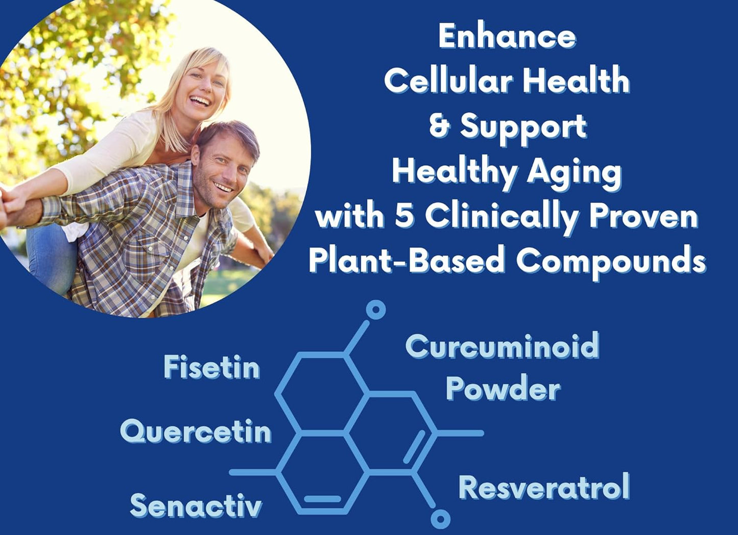 Premium Plant-Based Cell Booster with 5 Finest Flavonoids for Vital Cellular Health - Vegan, Non-GMO, All Natural Energy Vitamins (60 Count)