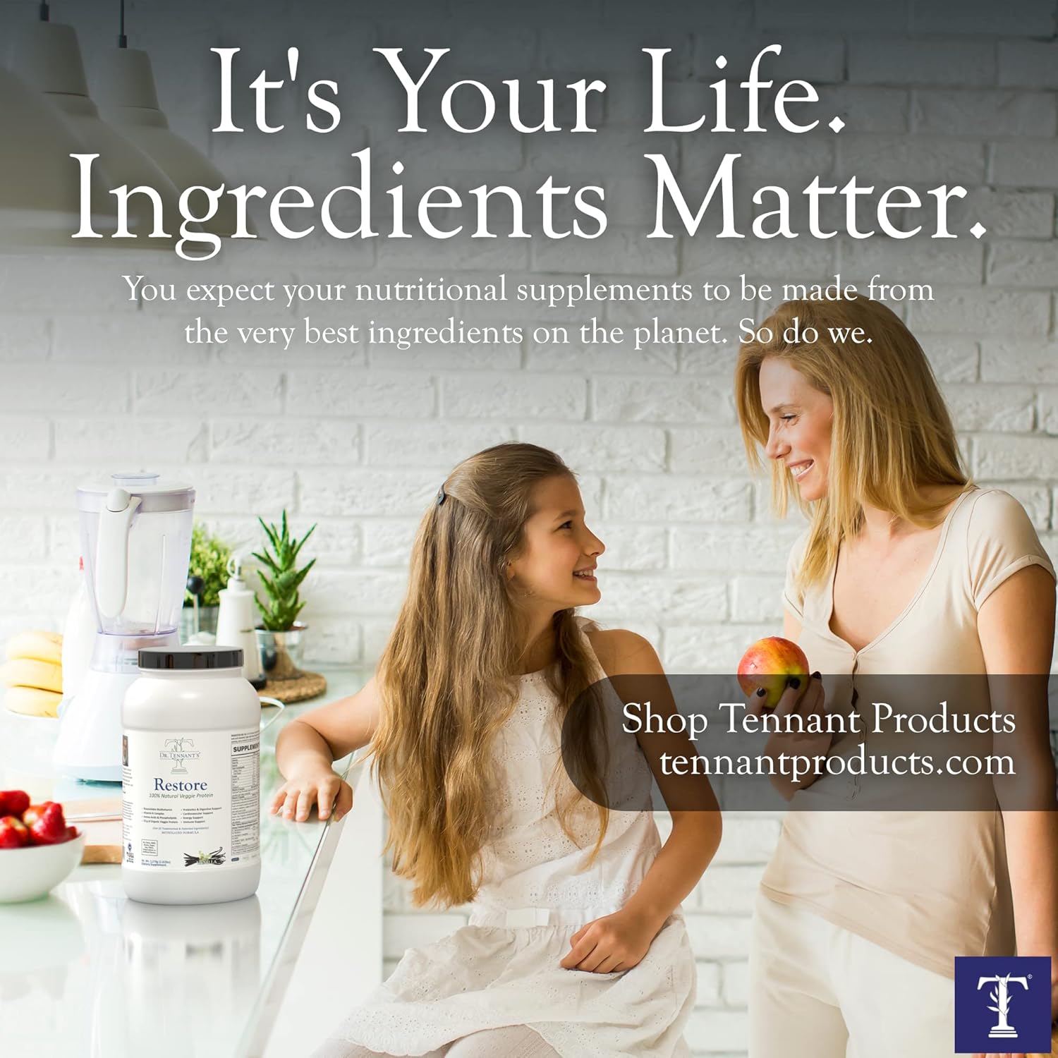 Premium Plant-Based Vanilla Veggie Protein Powder with Omega 3 Fusion - 100% Natural Pea Protein Isolate - Low Carb, Keto, Dairy Free - 30 Day Supply by Dr. Tennant