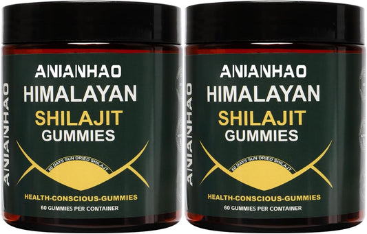 Premium Shilajit Gummies with PrimaVie for Energy & Focus - 120 Count