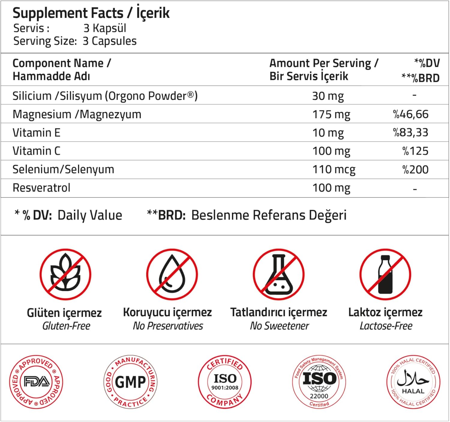 Premium Silicium Supplement - 90 Vcaps Plus Capsules by Validus