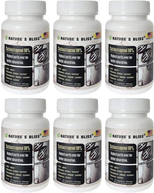 Premium Stomach Acid Resistant Cycloastragenol 99%, 5mg, 180 Capsules, USA Made