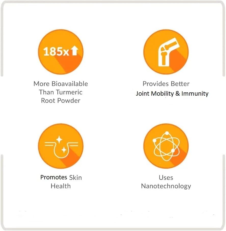 Premium Turmeric Curcumin NovaSOL Supplements - 1000mg for Joint Mobility & Immunity
