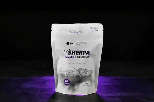 Premium vSherpa Iodine + Selenium Dietary Supplement for Thyroid and Immune Support - 60 Capsules, Gluten-Free, Non-GMO