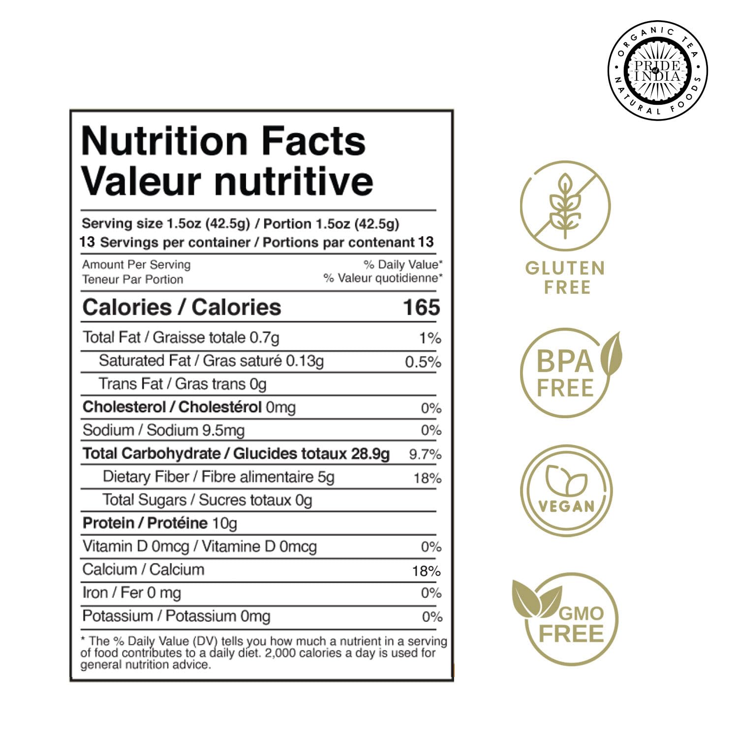 Pride Of India Triple Omega Superseed Mix - Protein Fiber Calcium Iron Omega-3 Omega-6 Thiamin Chia Flax Sesame Seeds - 1.25lb Jar