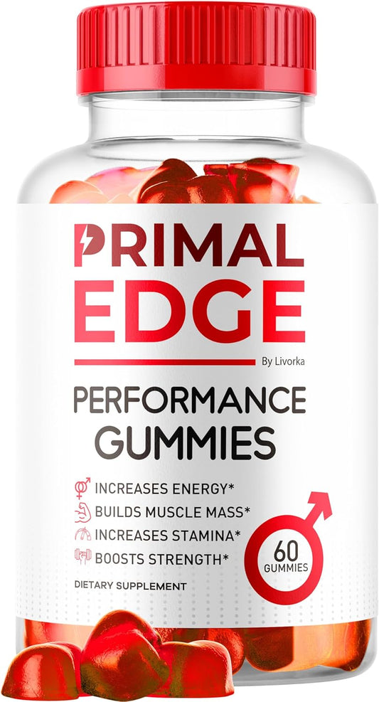 Primal Edge Men's Gummies - Advanced Formula Support Supplement, 60 Gummies