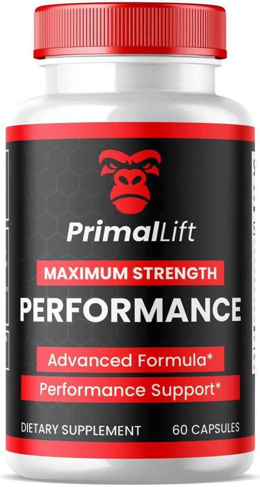 Primal Lift Capsules for Men - All Natural Stamina and Performance Formula (60 Capsules)