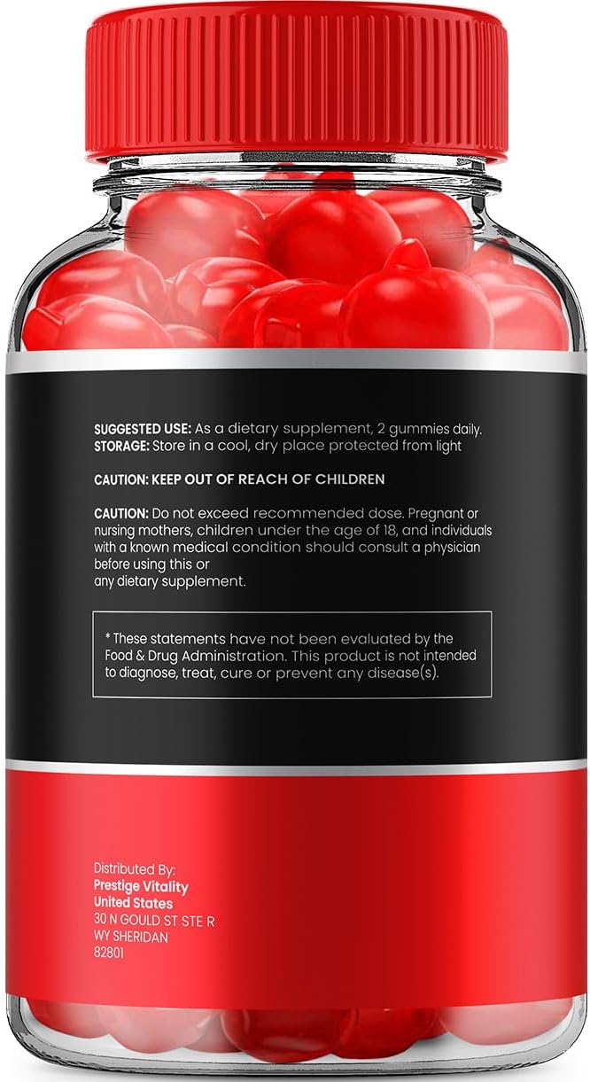 PrimalUltimate Male Performance Gummies with Apple Cider Vinegar and Vitamin B12 - 3 Pack of 180 Gummies