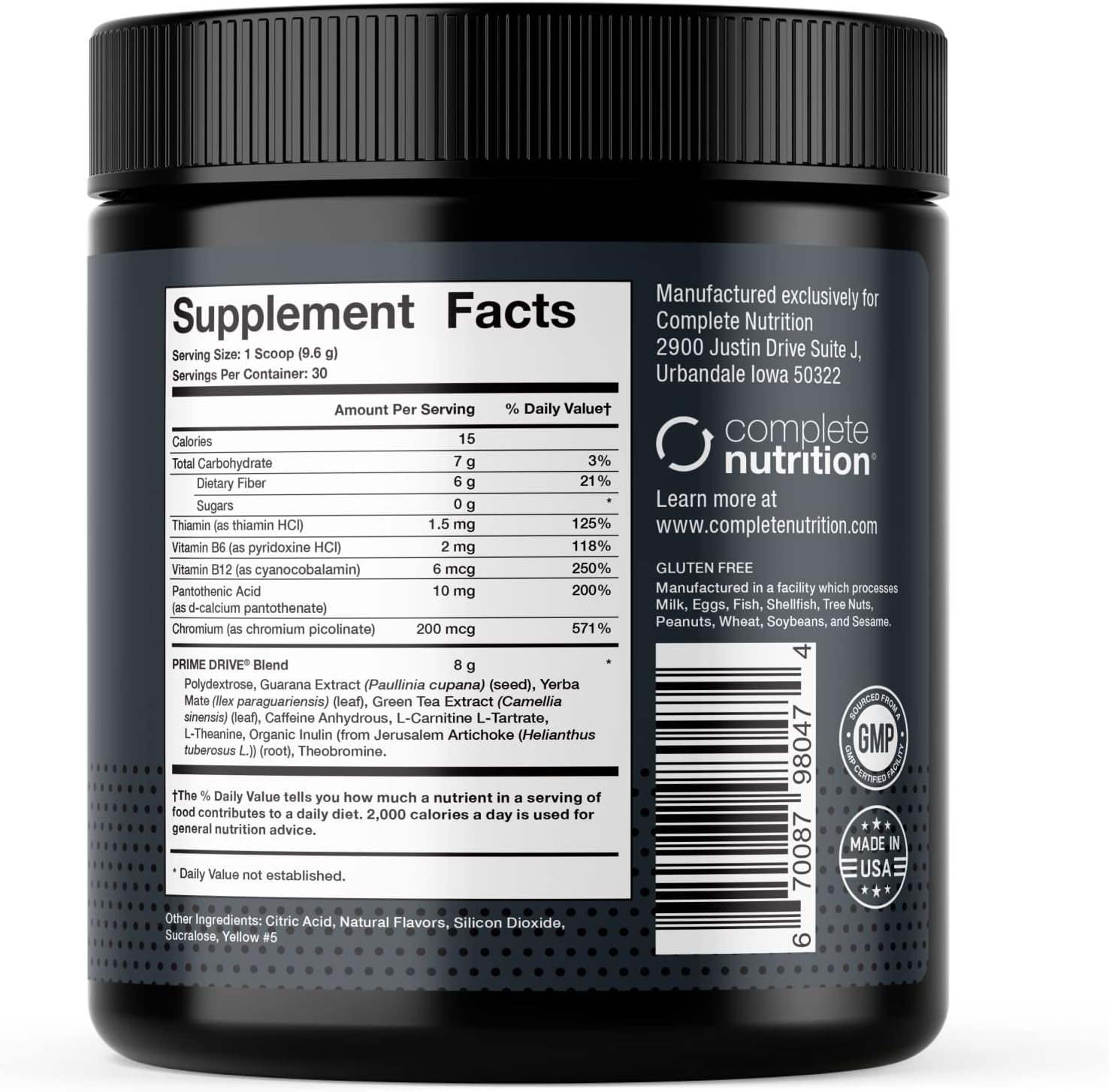 Prime Drive Energy Mango Dragonfruit Pre Workout Powder - Enhances Energy, Focus, Intensity, and Metabolism - 30 Servings