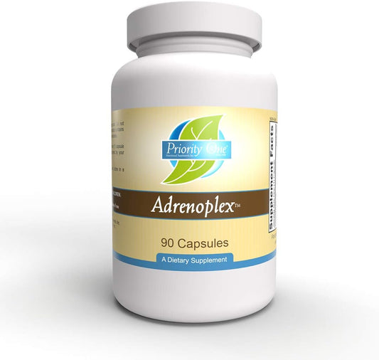 Priority One Vitamins Adrenoplex Capsules - 90 Count for Adrenal Support and Health