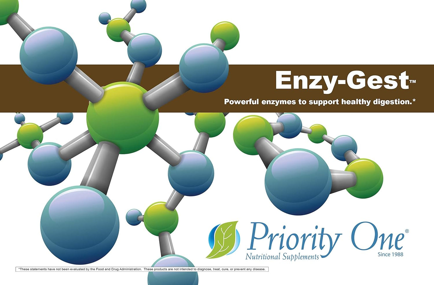 Priority One Vitamins Enzy Gest 120 Tablets - Supports Healthy Digestion and Intestinal Enzyme Activity with Two-Phase Formula