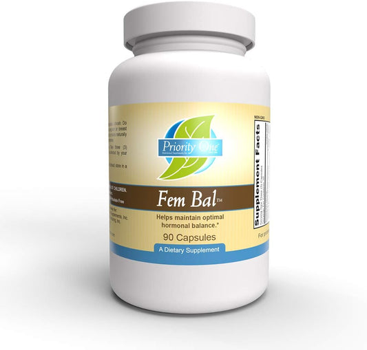 Priority One Vitamins Fem-Bal 90 Capsules - Promotes Female Endocrine Health During Menstrual and Menopausal Years*