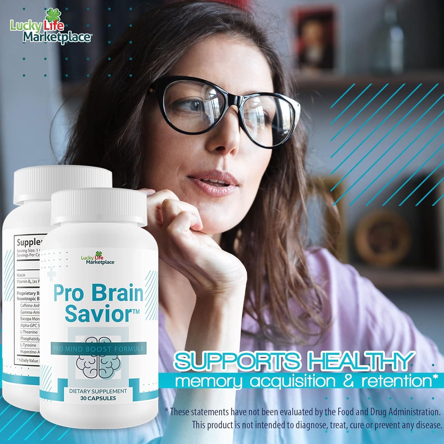 Pro Mind Boost Nootropic Brain Supplement for Memory, Focus, and Clarity - Study Pills with Bacopa, Niacin, Caffeine, L-Theanine, and GABA - Enhance Memory Retention and Learning