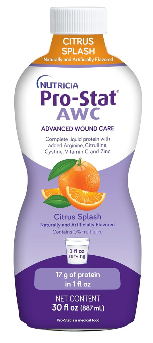 Pro-Stat AWC Citrus Splash Punch Flavor Liquid Protein Medical Food - 30 Fl Oz Bottle, Case of 4