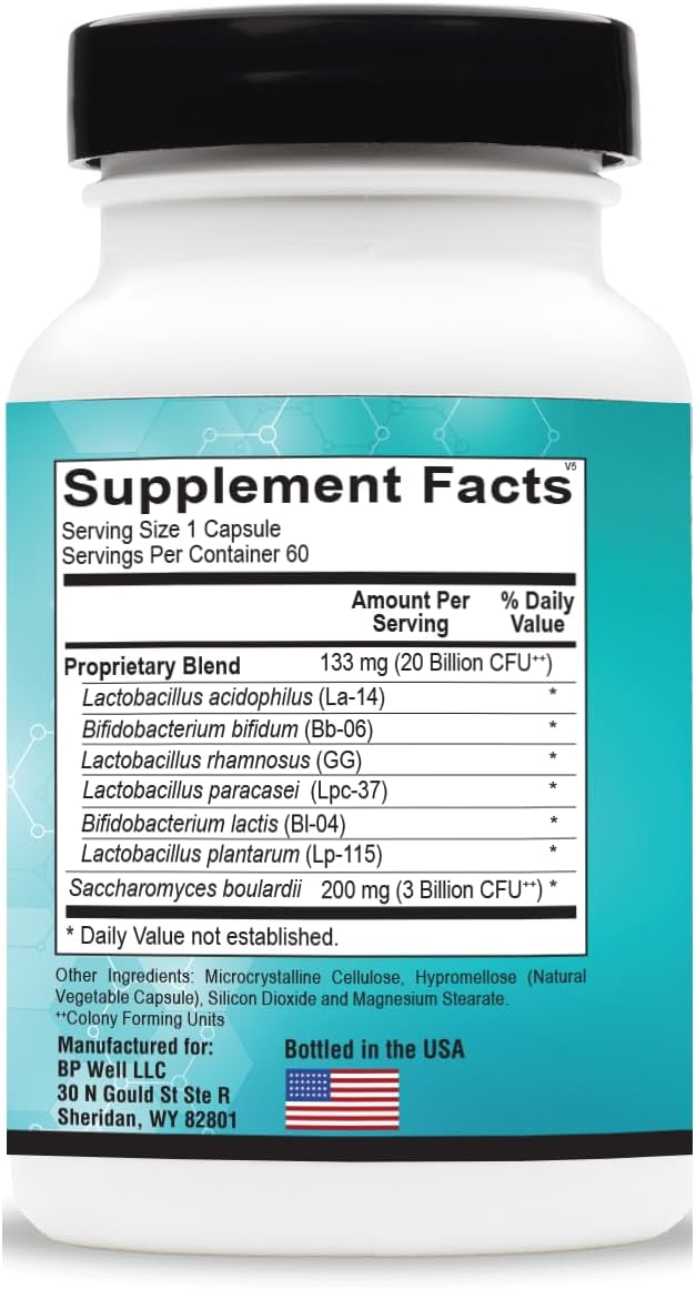 ProBio Daily Probiotic Blend for Gastrointestinal Balance, Digestive Health, and Weight Management - Gluten and Dairy Free - 60-Day Supply