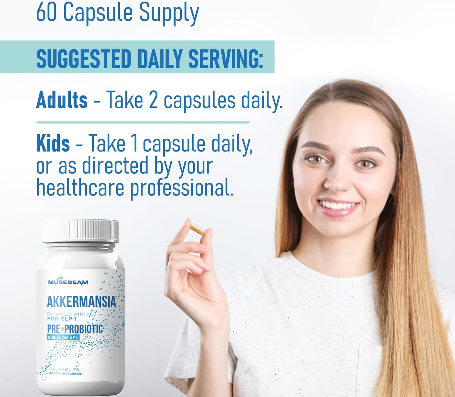Probiotic Capsule with rusepin GLP-1 for Gut Health and Weight Management