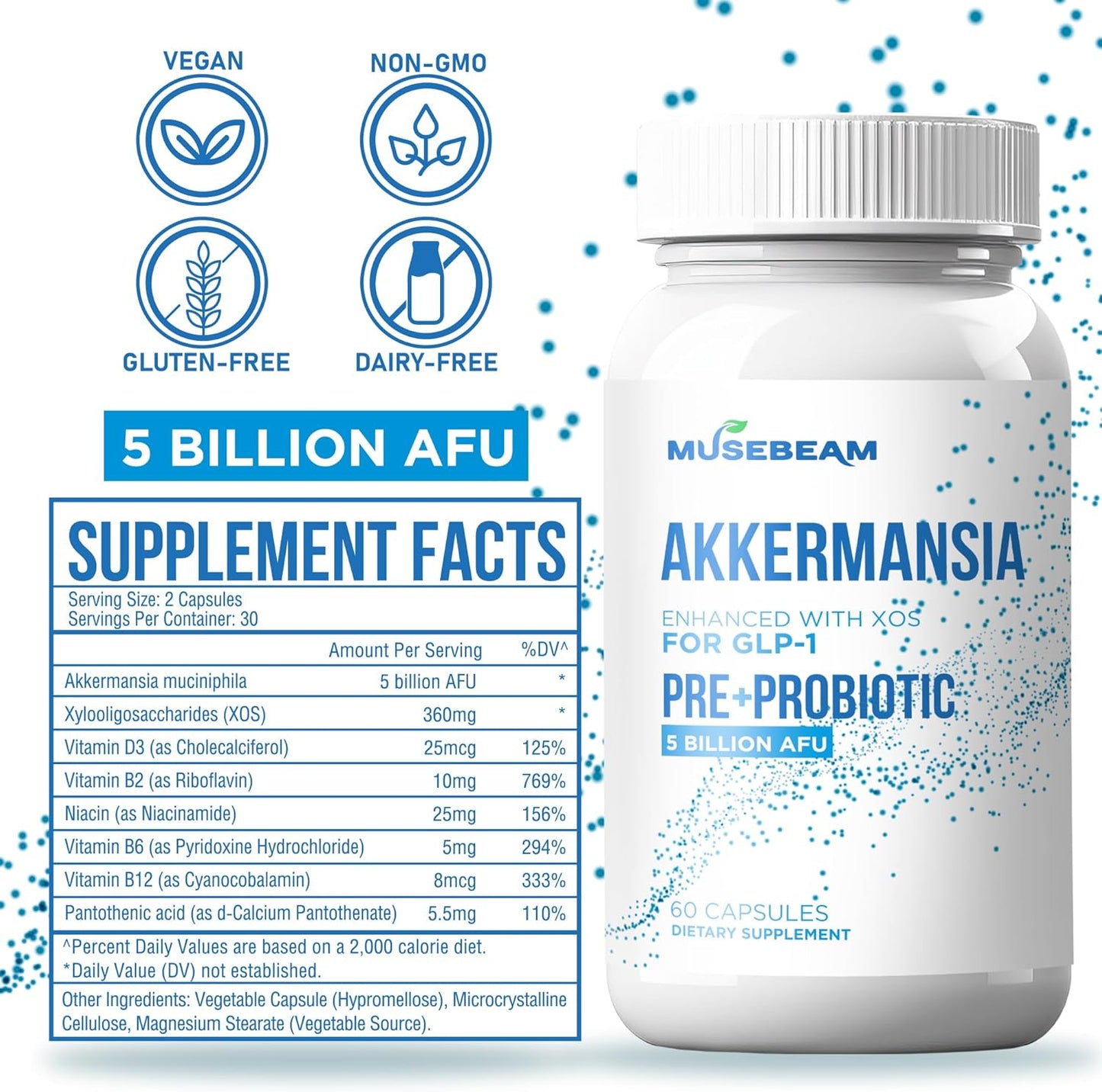 Probiotic Capsule with rusepin GLP-1 for Gut Health and Weight Management