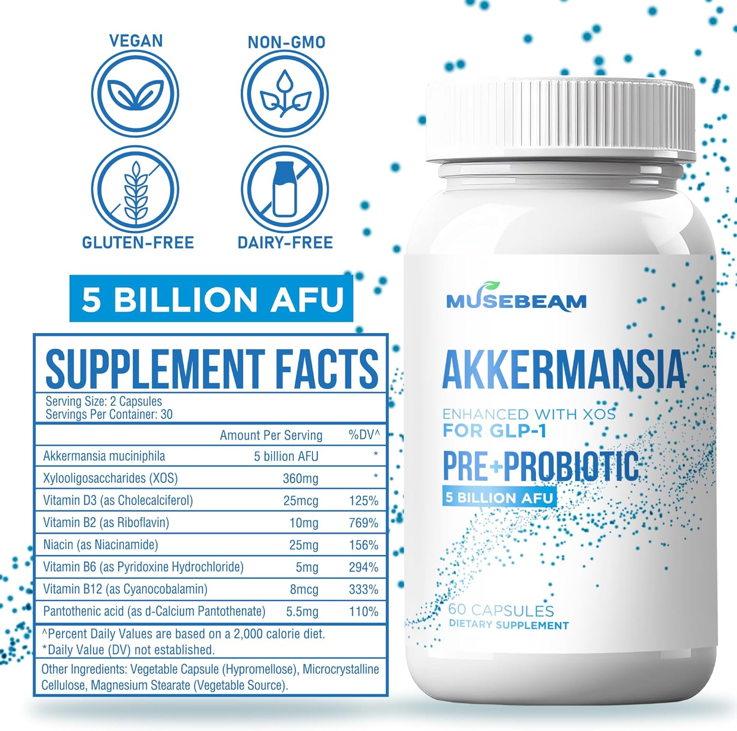Probiotic Capsule with rusepin GLP-1 for Gut Health and Weight Management