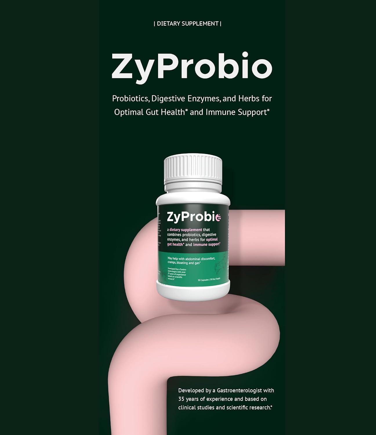 Probiotic Supplement for Gut Health: ZyProbio for Digestive Support & Immune System Boost