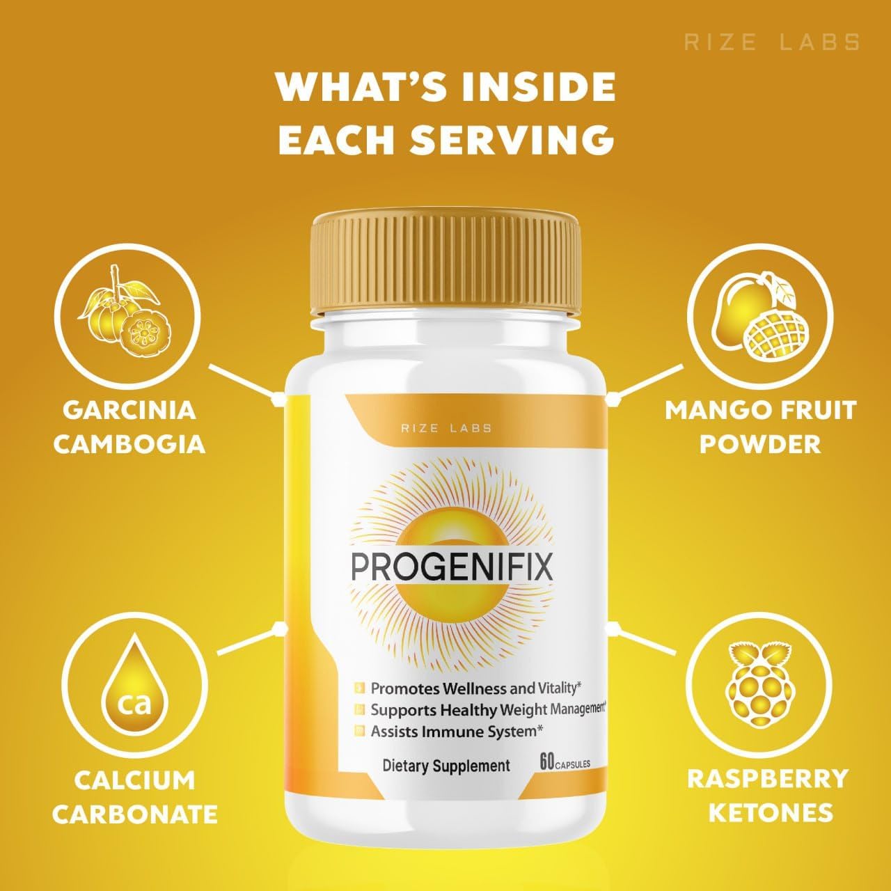 Progenifix  Slimming Formula  Supplement (2 Pack) for Total Body Wellness and Healthy Lifestyle - 120 Capsules