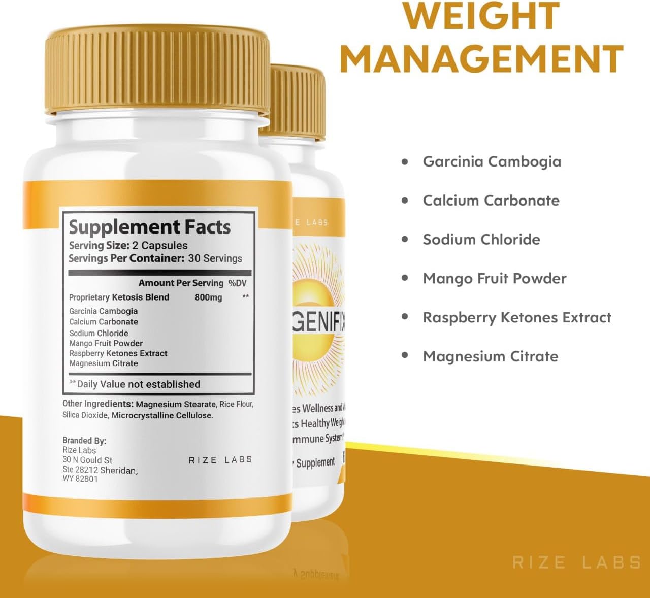 Progenifix  Slimming Formula  Supplement (2 Pack) for Total Body Wellness and Healthy Lifestyle - 120 Capsules