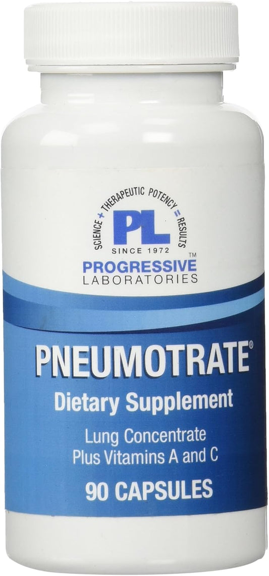 Progressive Laboratories Pneumotrate Supplement - 90 Count Bottle for Respiratory Health