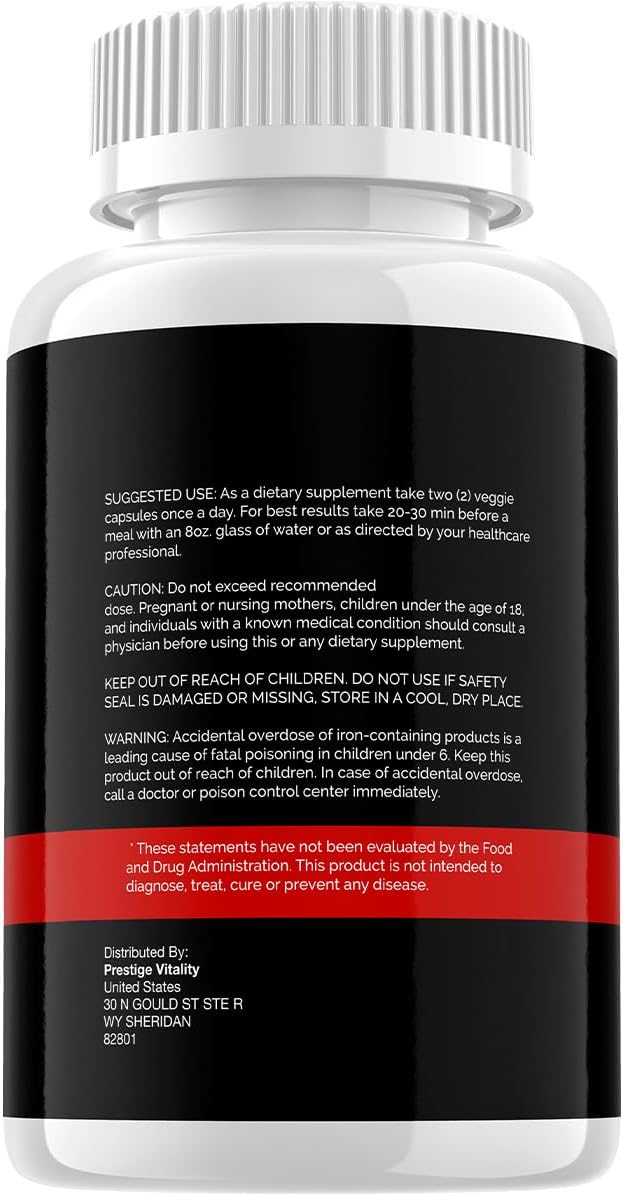 Prolong Power Pills Supplement - 5 Pack of 300 Capsules - All-Natural Formula for Extended Energy & Endurance