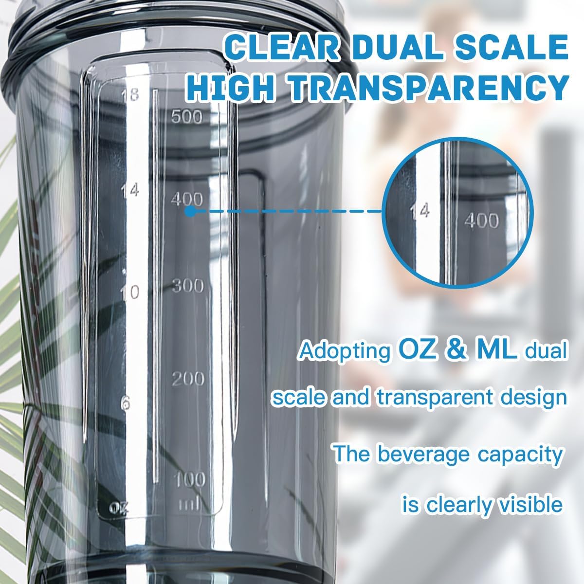 Prostate Cancer Awareness Shaker Bottle - Leak-proof Mixer for Protein Shakes & Meal Replacements - 18 oz Gray