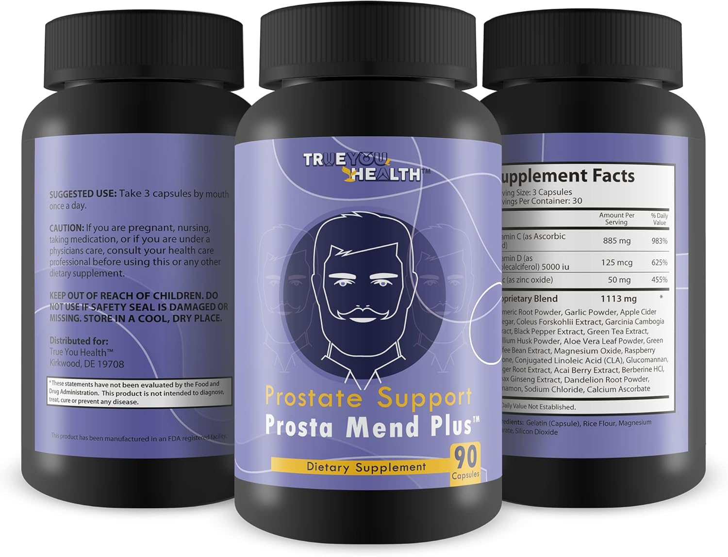 Prostate Support Supplement with Green Tea for Men - Promotes Healthy Prostate Size and Urinary Function - Improve Circulation and Bladder Health