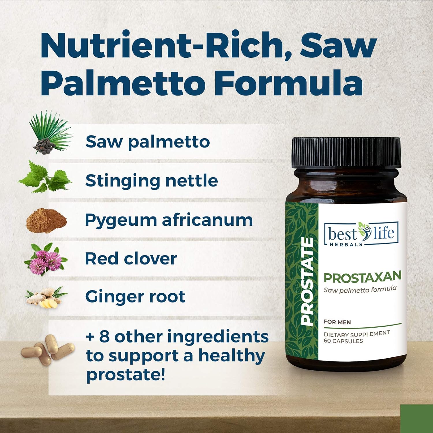 ProstaXan Saw Palmetto Supplement for Men's Prostate and Bladder Health - Pack of 2