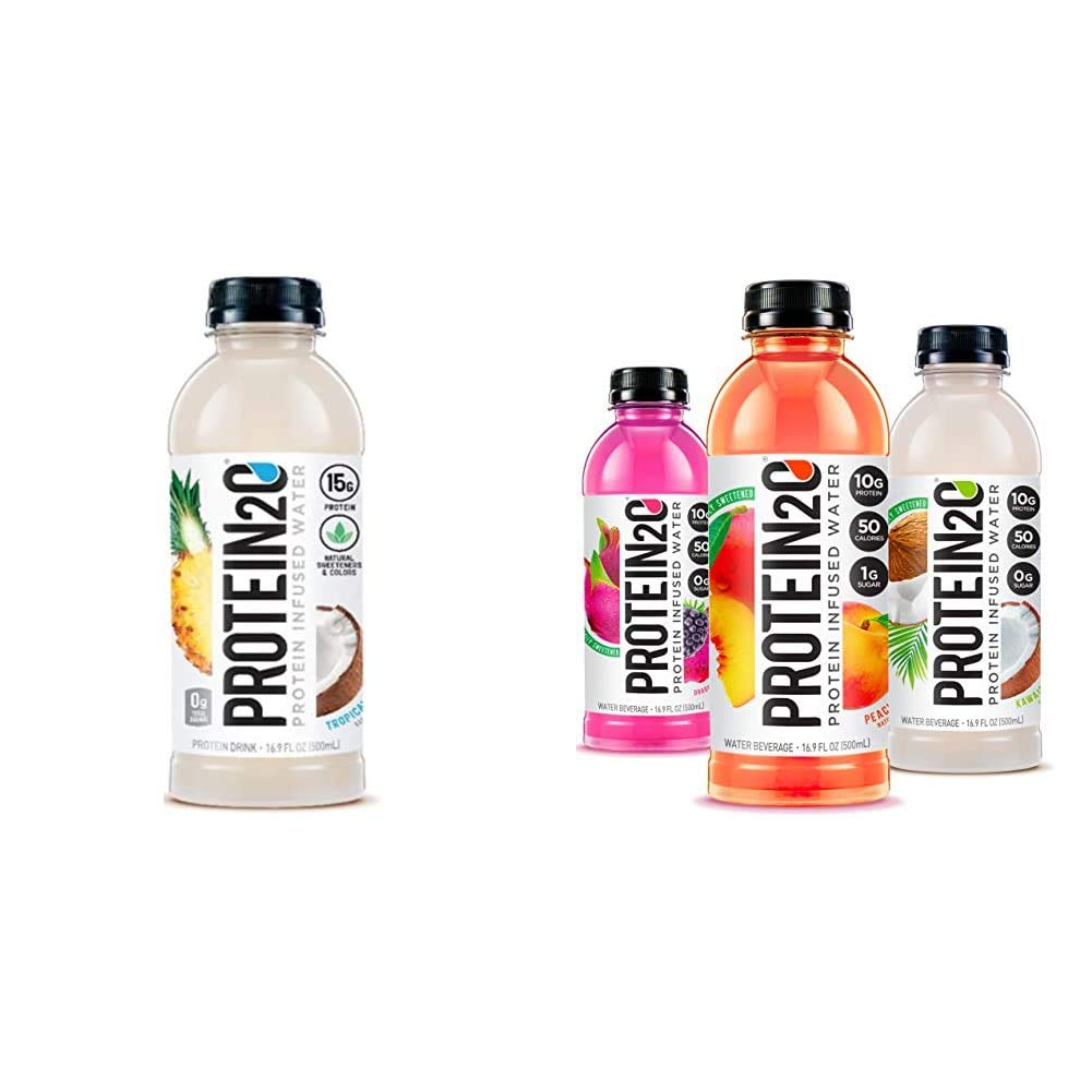 Protein2o Variety Pack: Whey Protein Infused Water (36 Bottles) - Assorted Flavors