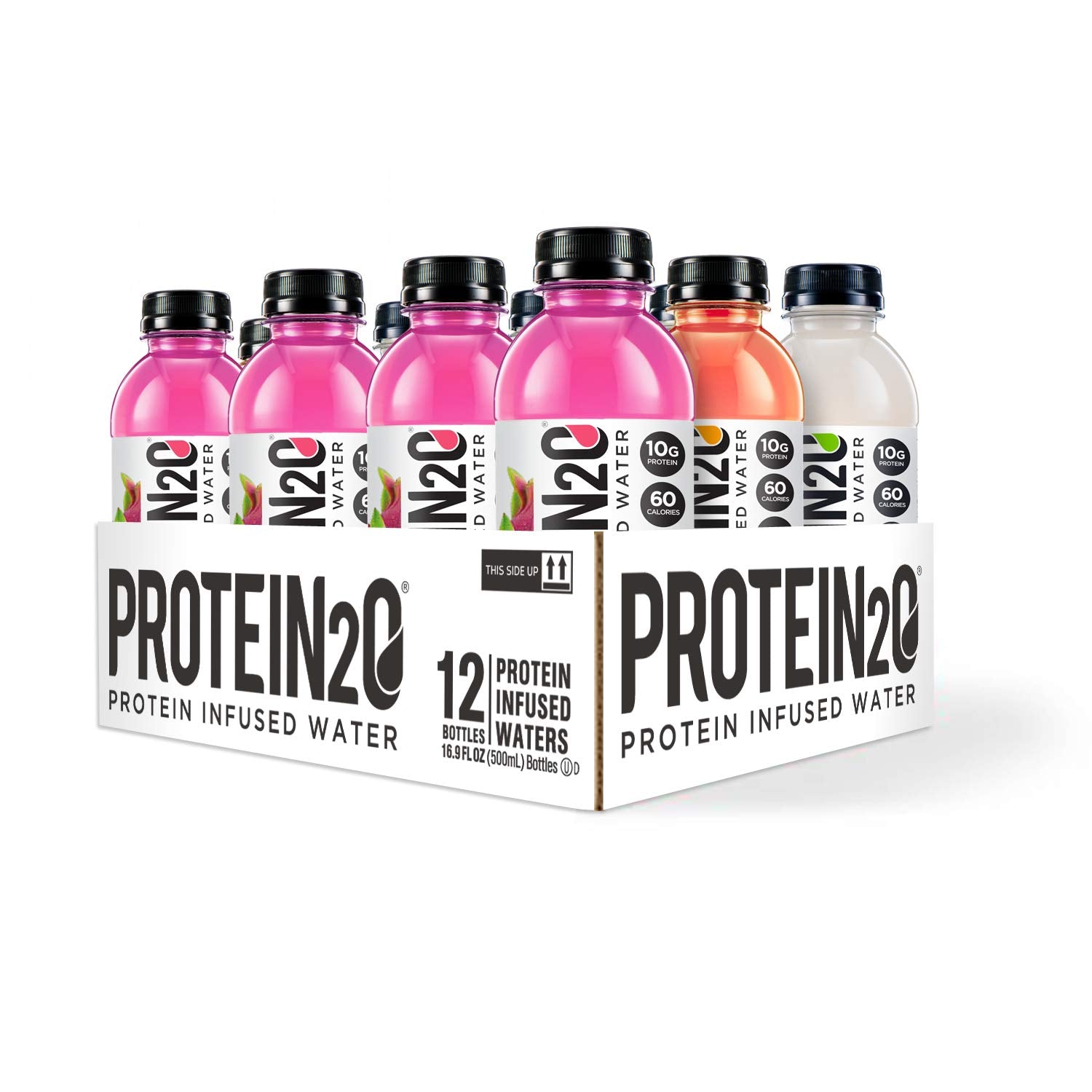 Protein2o Variety Pack: Whey Protein Infused Water (36 Bottles) - Assorted Flavors
