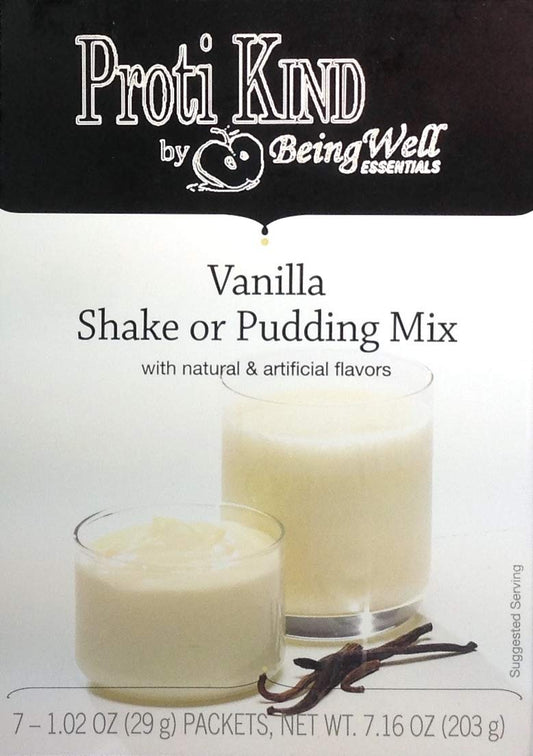 Proti Kind High Protein Diet Shake & Pudding - Low Calorie, Low Sugar, Low Carbs - Vanilla Flavor - 7 Servings