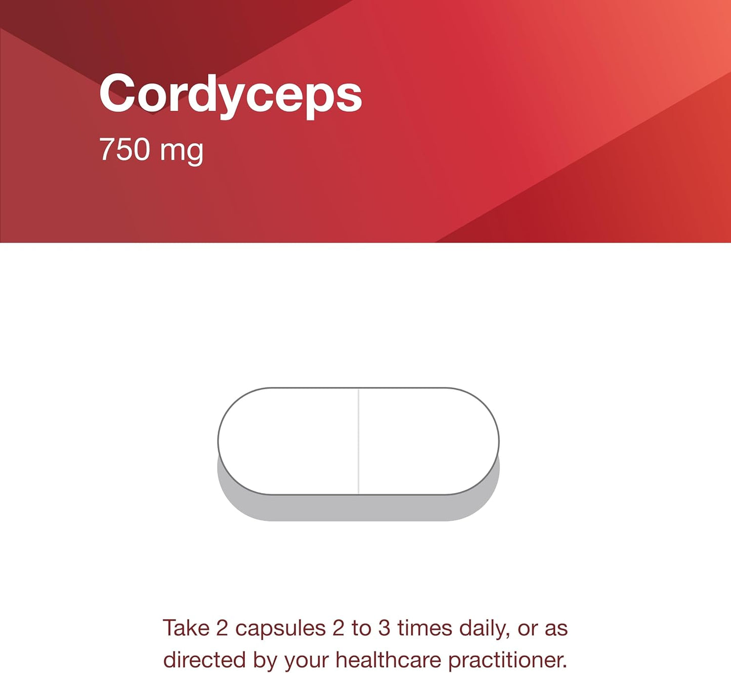 Protocol Cordyceps 750mg Capsules - Immune and Vascular Health Support - Non-GMO - 90 Veg Caps - Protocol for Life Balance