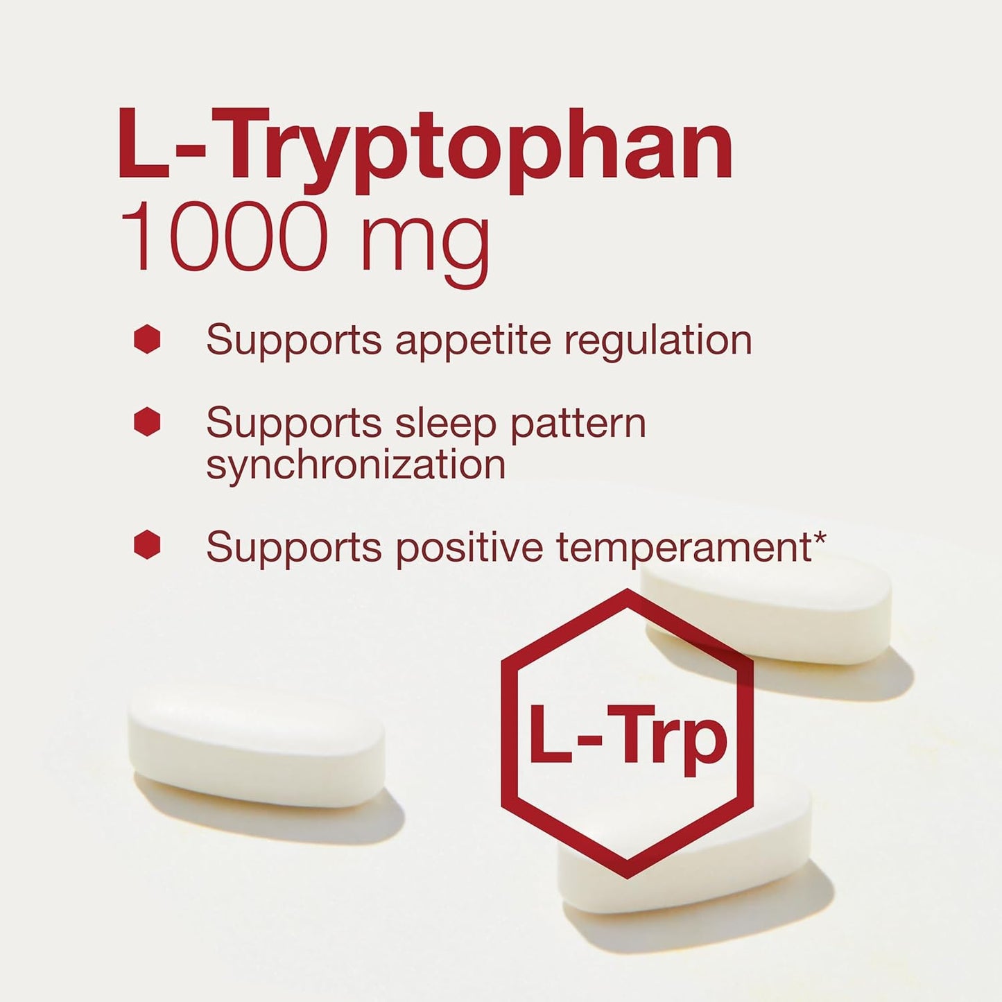 Protocol L-Tryptophan 1000mg Tablets for Sleep Support and Relaxation - 60 Count