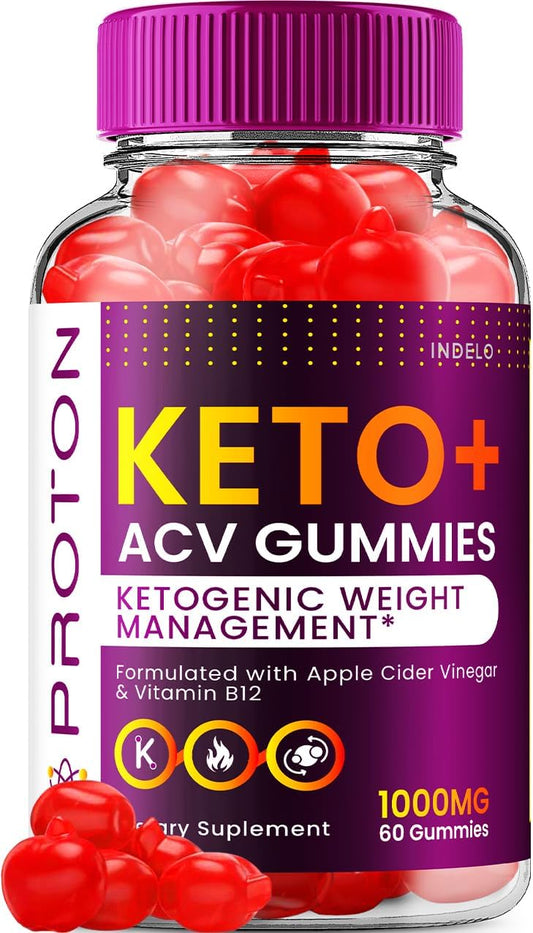 Proton Keto + ACV Gummies with Vitamin B12 - 1000mg Apple Cider Vinegar Gummy Reviews