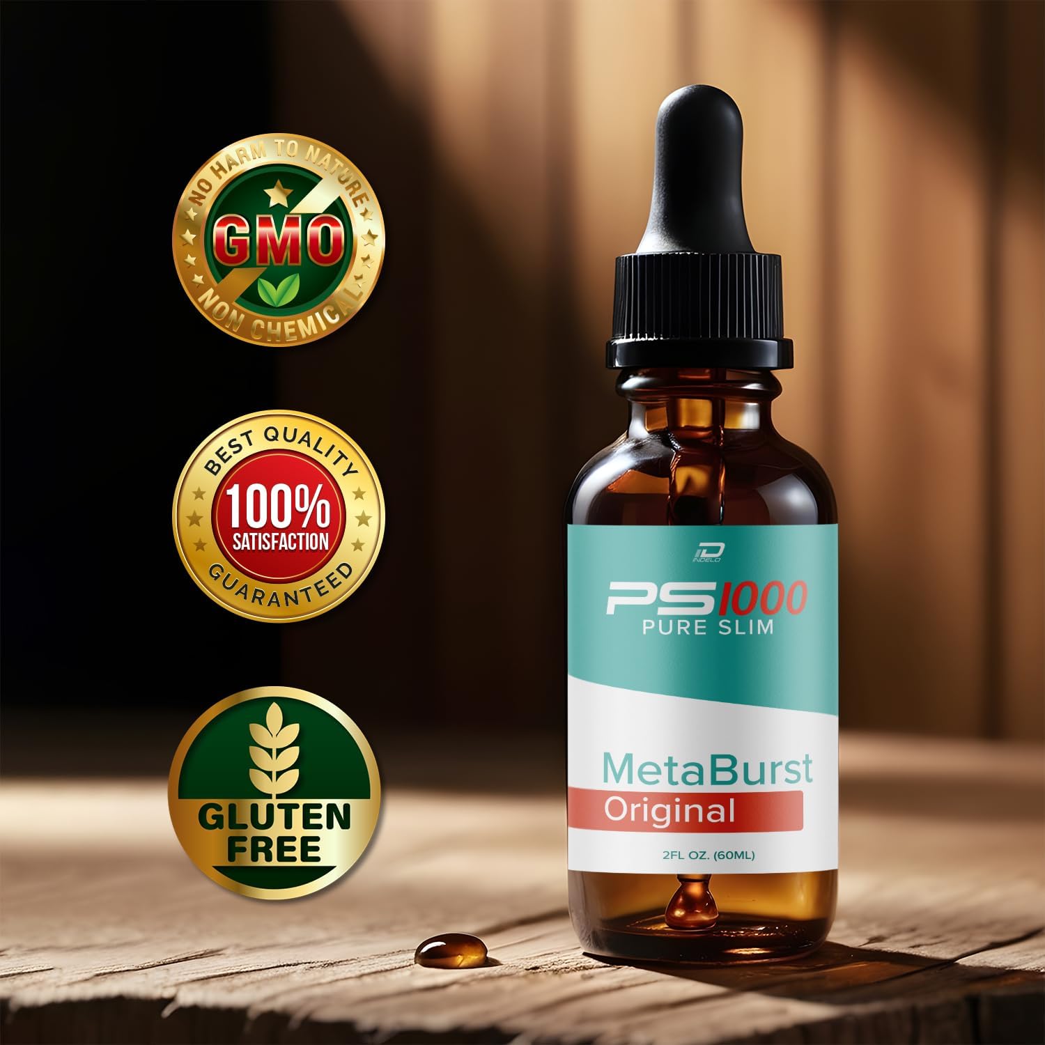 PS1000 Metaburst Liquid Drops - Original Metabolic Support Supplement - Pure Drops Liquid Supplement - 3 Pack (3 Month Supply)
