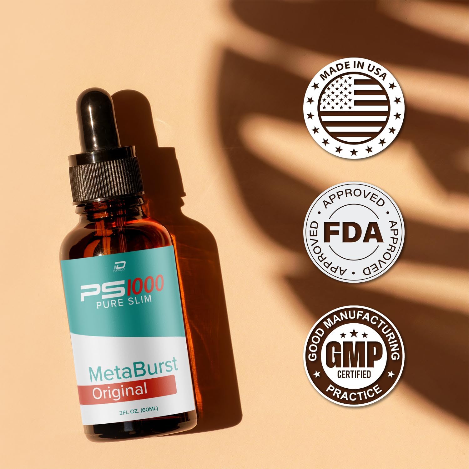 PS1000 Metaburst Liquid Drops - Original Metabolic Support Supplement - Pure Drops Liquid Supplement - 3 Pack (3 Month Supply)