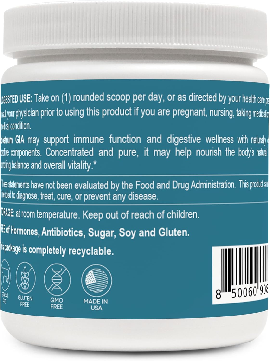 Pure Bovine Colostrum Powder Supplement for Immune, Gut, Hair & Skin Health - 150 gm