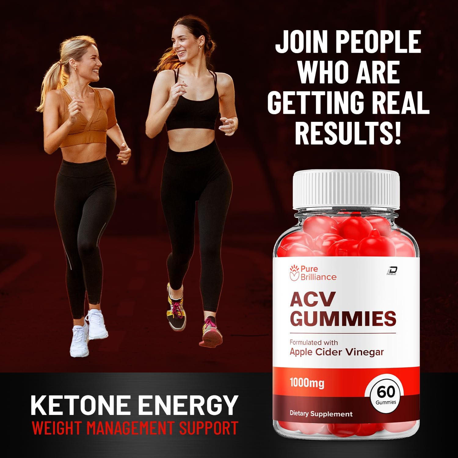 Pure Brilliance Keto ACV Gummies - Apple Cider Vinegar 1000MG with Vitamin B12 - 60 Gummies Pack - Reviews & Benefits
