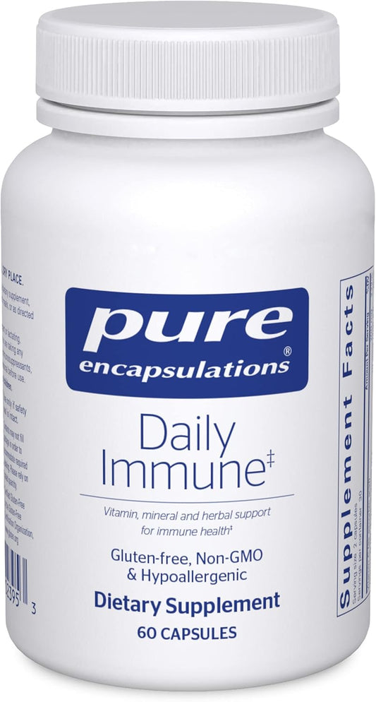 Pure Encapsulations Daily Immune Support Supplement with Vitamins, Minerals, and Herbs | 60 Capsules for Immune Health