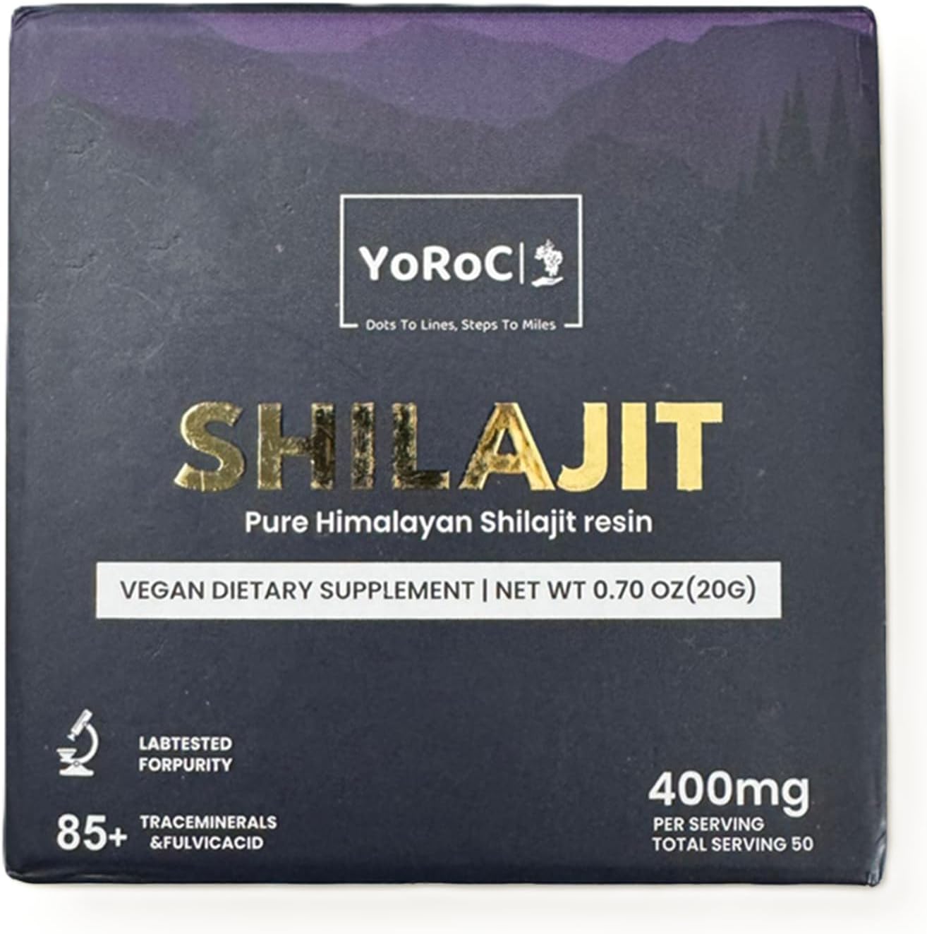 Pure Himalayan Shilajit Resin Dietary Supplement - YoRoC Shilajit 20gm (0.70oz)