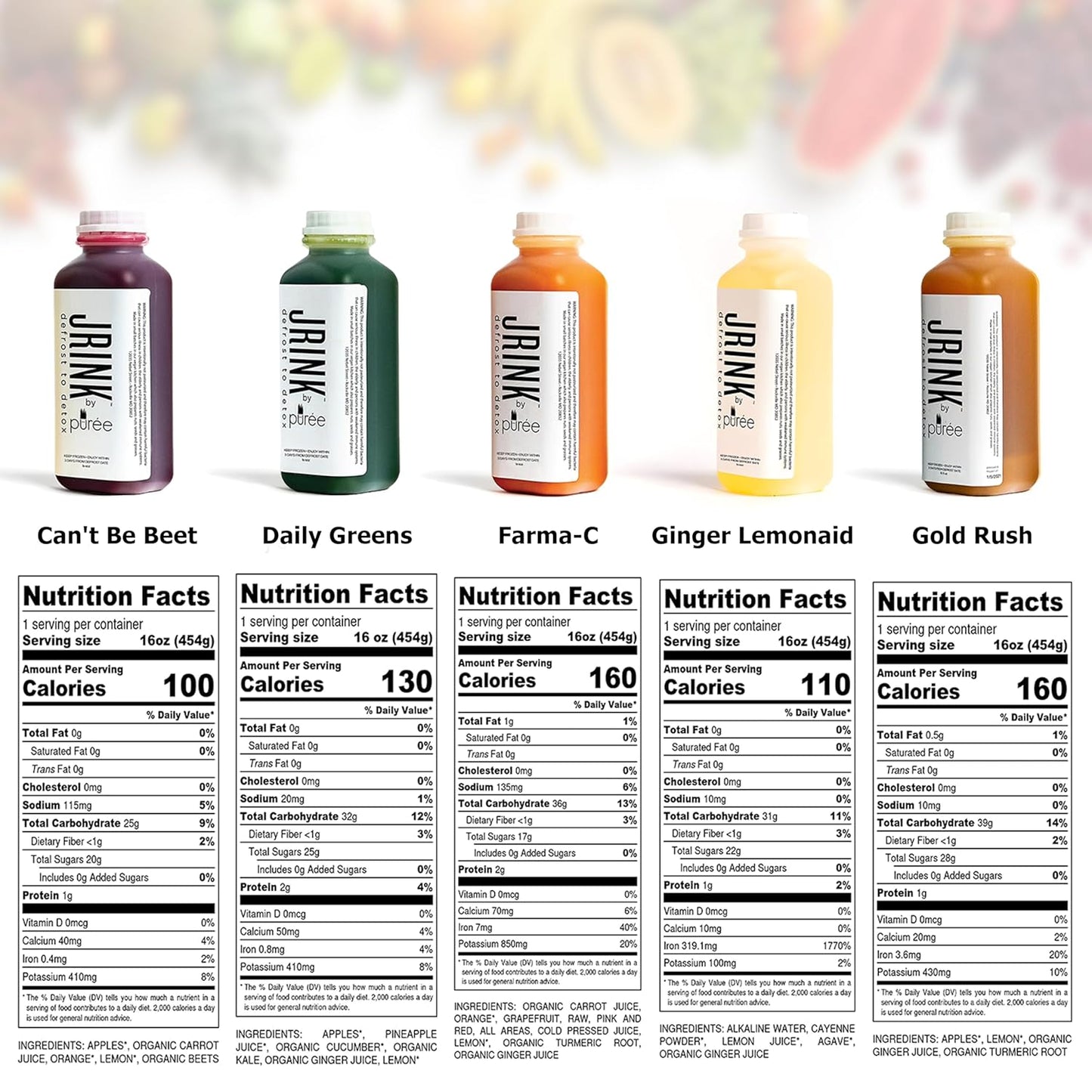 Purée Intermediate 2 Day Juice Cleanse - Freshly Juiced-on-Demand, Organic Cold Pressed Juices, 12 Bottles, 100% Fruits/Veggies, No Preservatives
