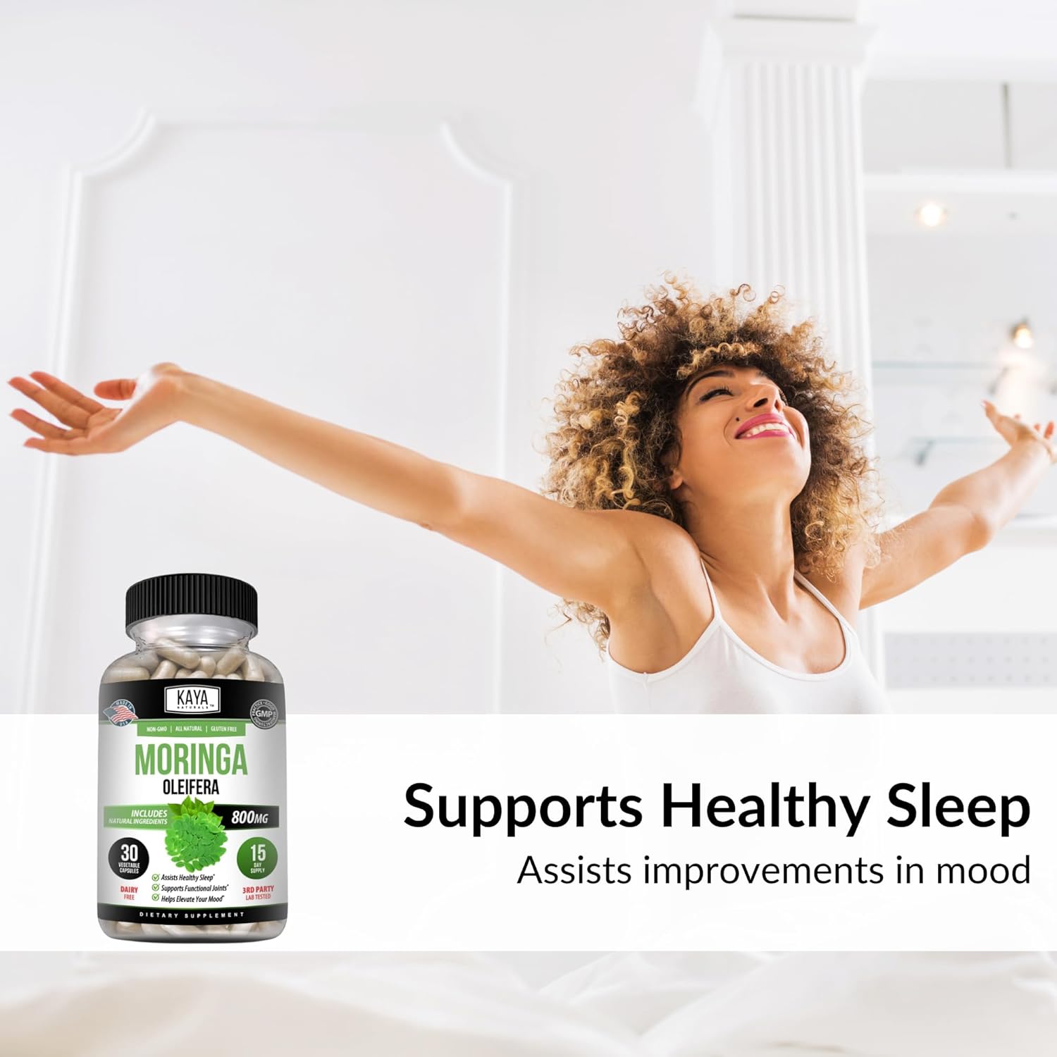 Pure Miracle Tree Moringa Extract - Complete Greens Superfood Supplement - Boost Energy Naturally - Nutrient Dense Vitamins - 30 Veggie Capsules