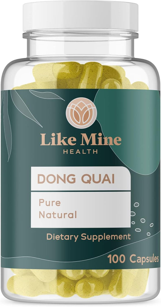 Pure & Natural Dong Quai Capsules for Women (100 Count) - Gluten Free Herbal Supplement without Fillers or Additives