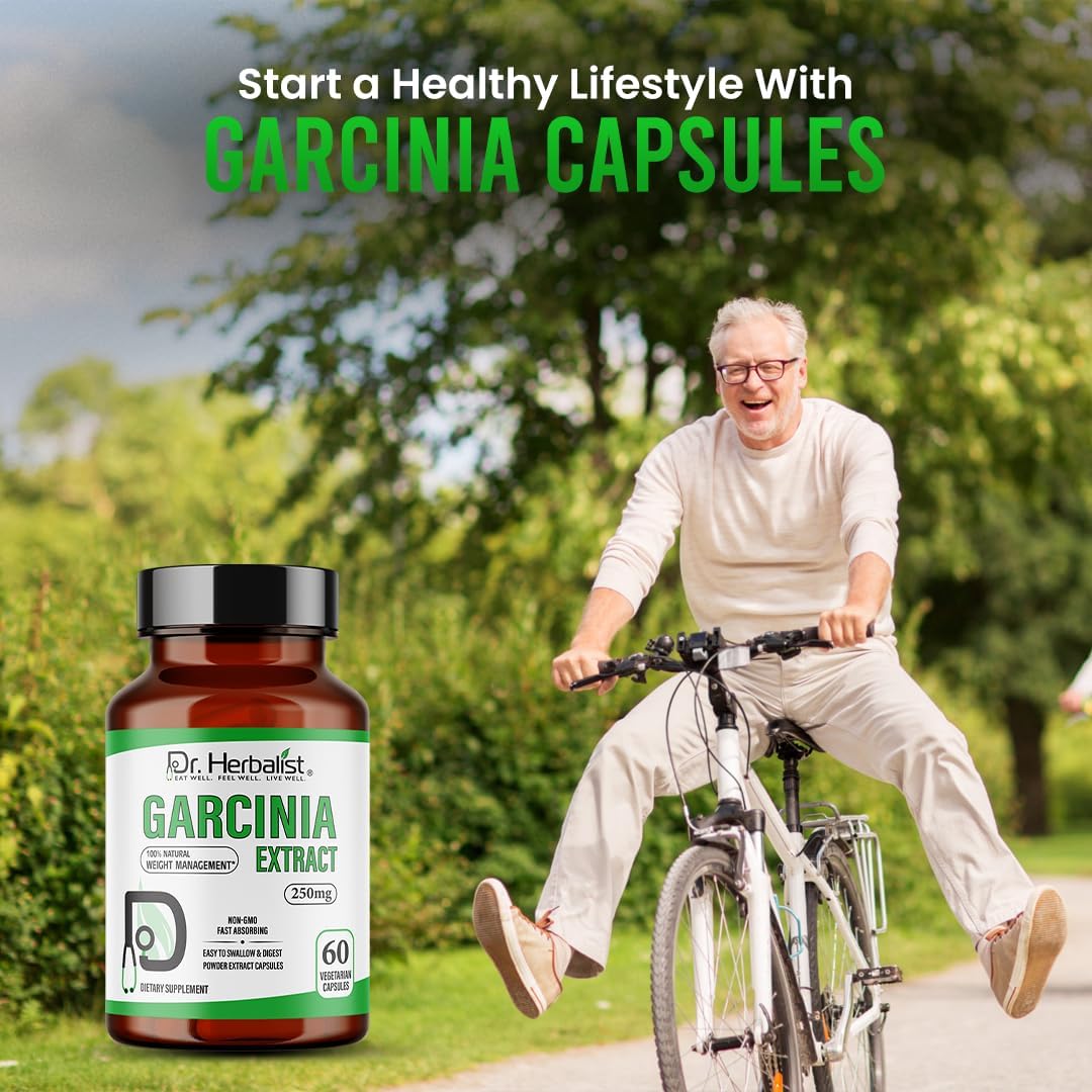 Pure & Potent Dr. Herbalist Garcinia Extract 350mg Capsules - Natural Garcinia Cambogia for Health Enthusiasts | Vegetarian & Gluten-Free