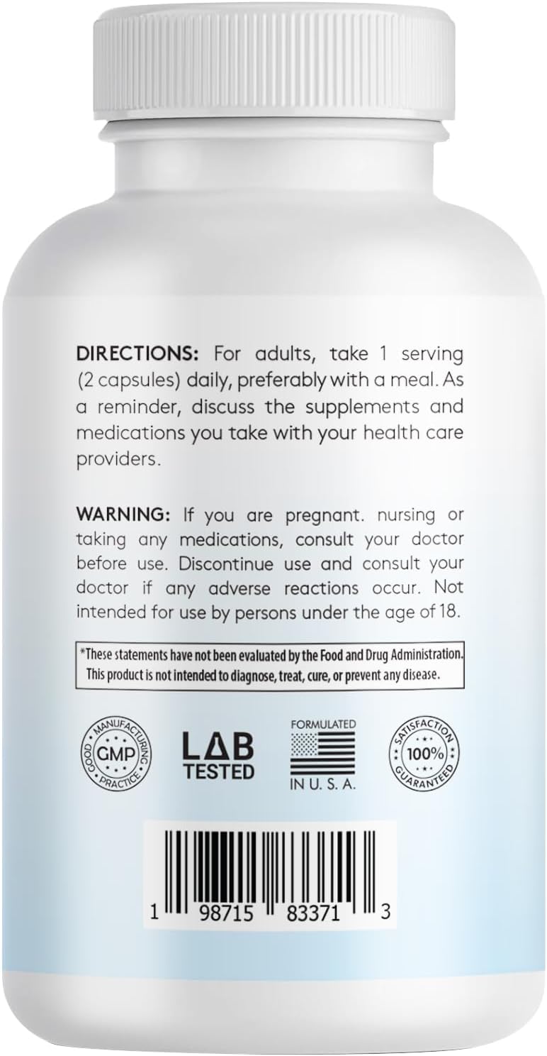 Pure SAM-e 800mg - 90 Vegetable Capsules - Extra Strength - Gluten Free - Non-GMO - Infusions International