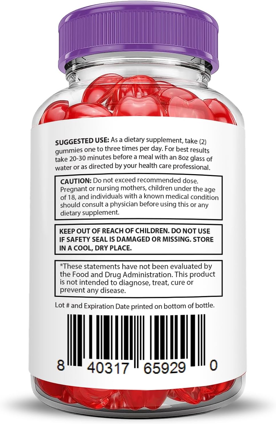 Pure Slim Keto ACV Gummies (2 Pack) - 1000MG Advanced Formula with Apple Cider Vinegar, Pomegranate, Beet Juice Powder, B12 - Vegan, Non GMO - 120 Gummys